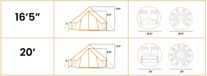White Duck Avalon Bell Tent Series - All Sizes