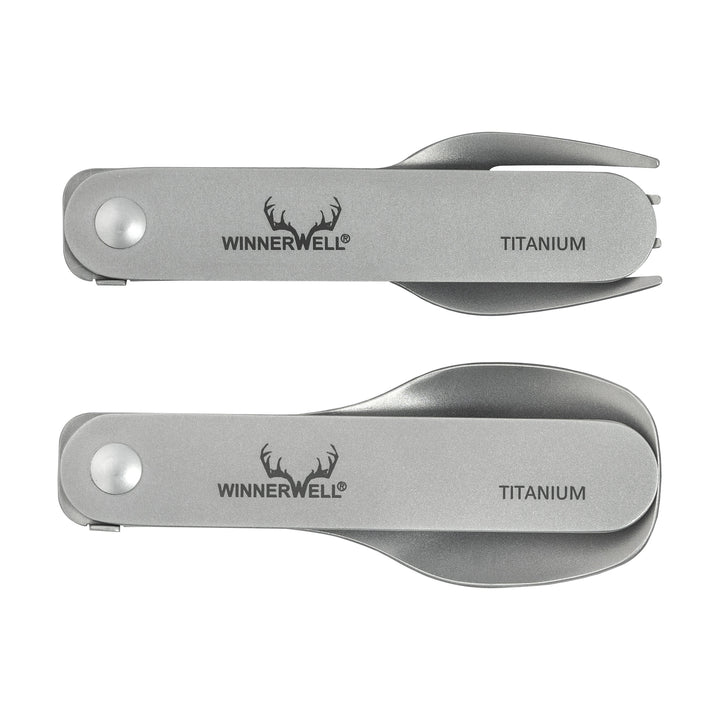 Winnerwell® Titanium Folding Fork & Spoon Set